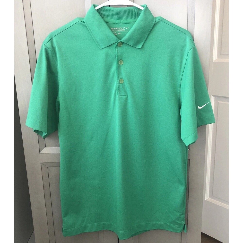 Nike Golf Polo Size Small Tour Performance Dri Fit Short Sleeve Green
